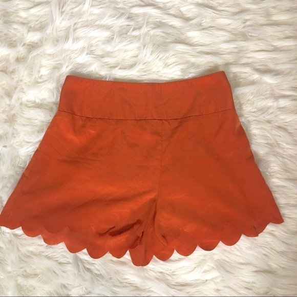 Women’s Bar III Orange Scalloped Shorts Small 🌻! - Picture 3 of 8
